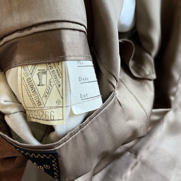 Vintage Kingsridge A Davis Ft Worth Men’s Suede Suit Jacket Sz 44 Custom Fabric - Picture 9 of 10